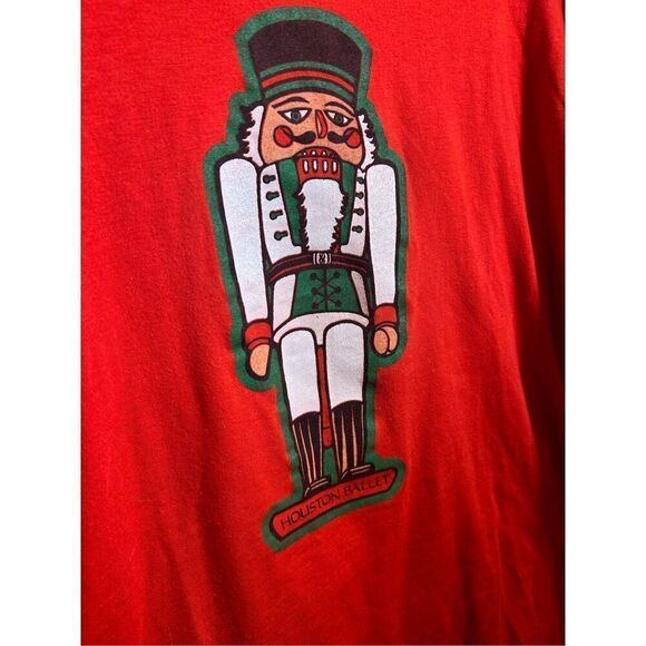 Men’s XL - Vintage‎ 1980s Houston Ballet Nutcracker Tshirt Single Stitch Red - Picture 2 of 6
